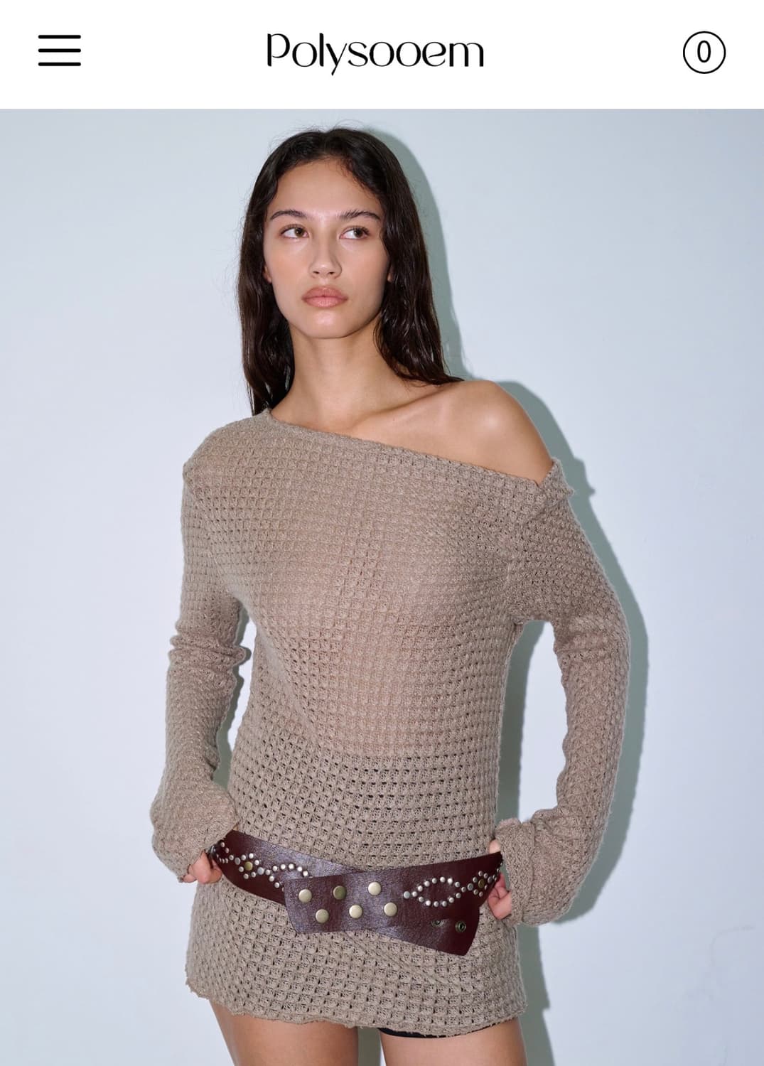 폴리수엠 원숄더 니트 상품이미지1