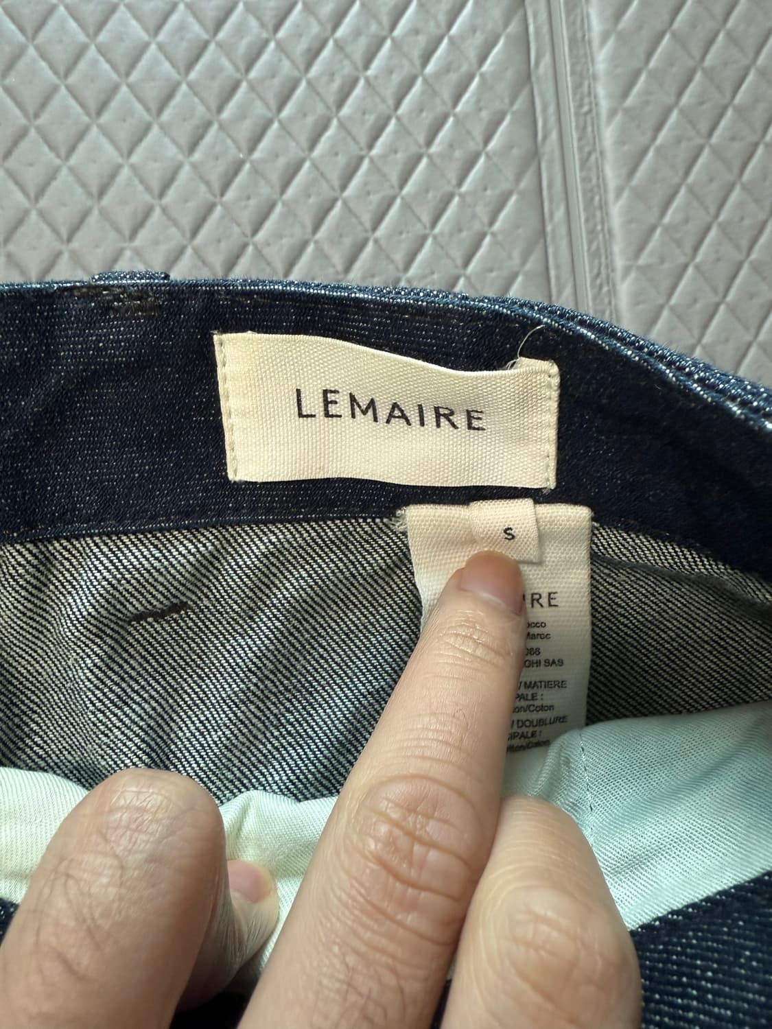 (S) 30 르메르 재패니즈 중청 트위스티드 벨티드 팬츠 데님 상품이미지3