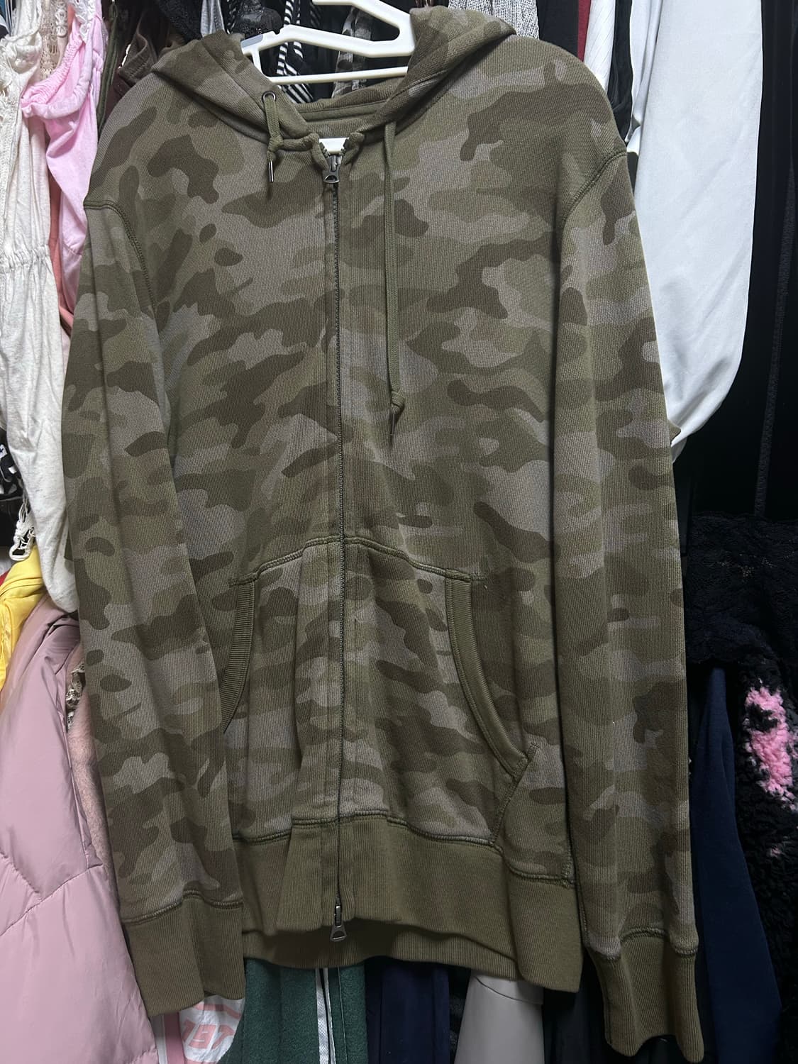 유니클로 카모 밀리터리 후드집업 라지 상품이미지1