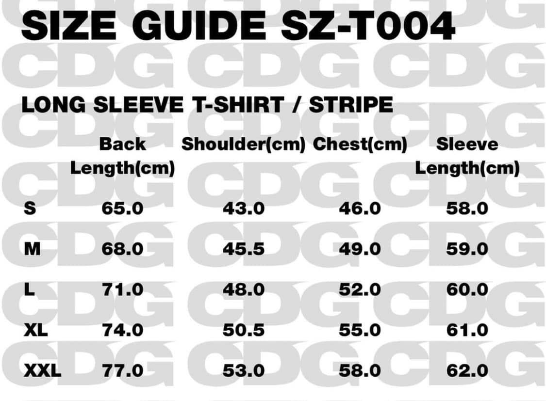 (Che 착용) 꼼데가르송 CDG 스트라이프 티셔츠 레드 상품이미지3