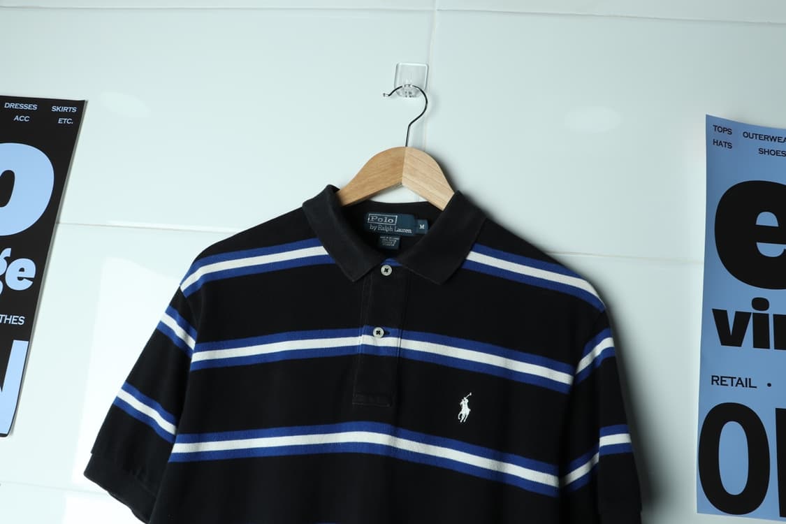 (M-L) 폴로 랄프로렌 반팔 카라 티셔츠 USA 블랙-H32899 상품이미지7