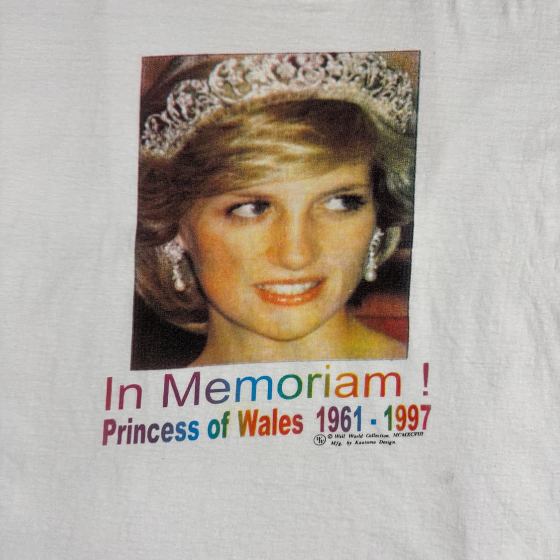 빈티지 90s Princess Diana 프린세스 다이아나 티셔츠 상품이미지3