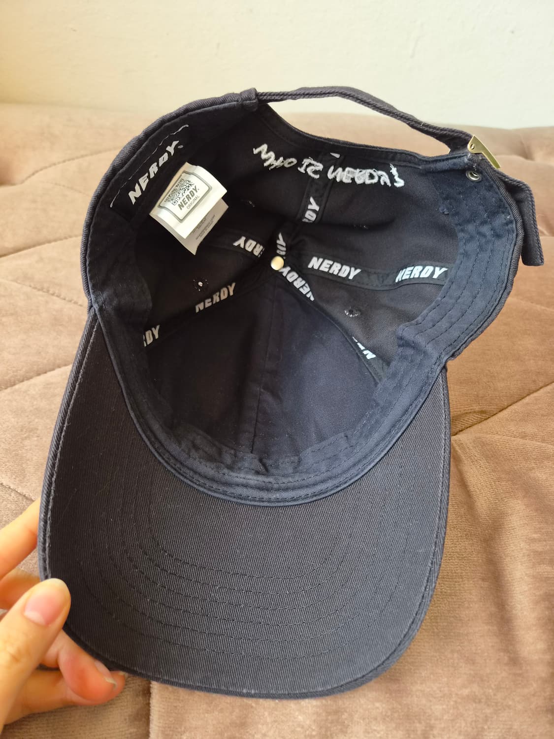 널디 블랙 캡모자 볼캡 S사이즈 상품이미지4