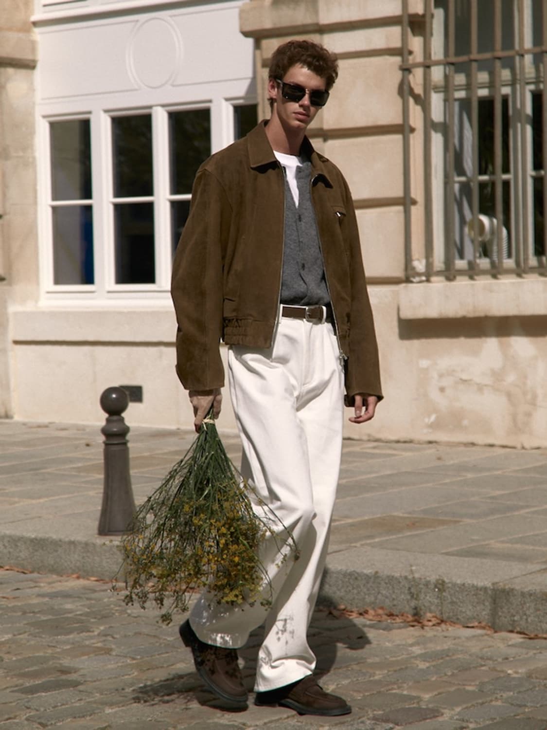 [M] STU 고트 스웨이드 자켓 브라운 상품이미지1