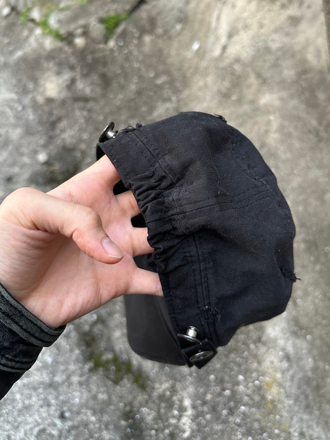 Vintage distressed black cap 상품이미지4