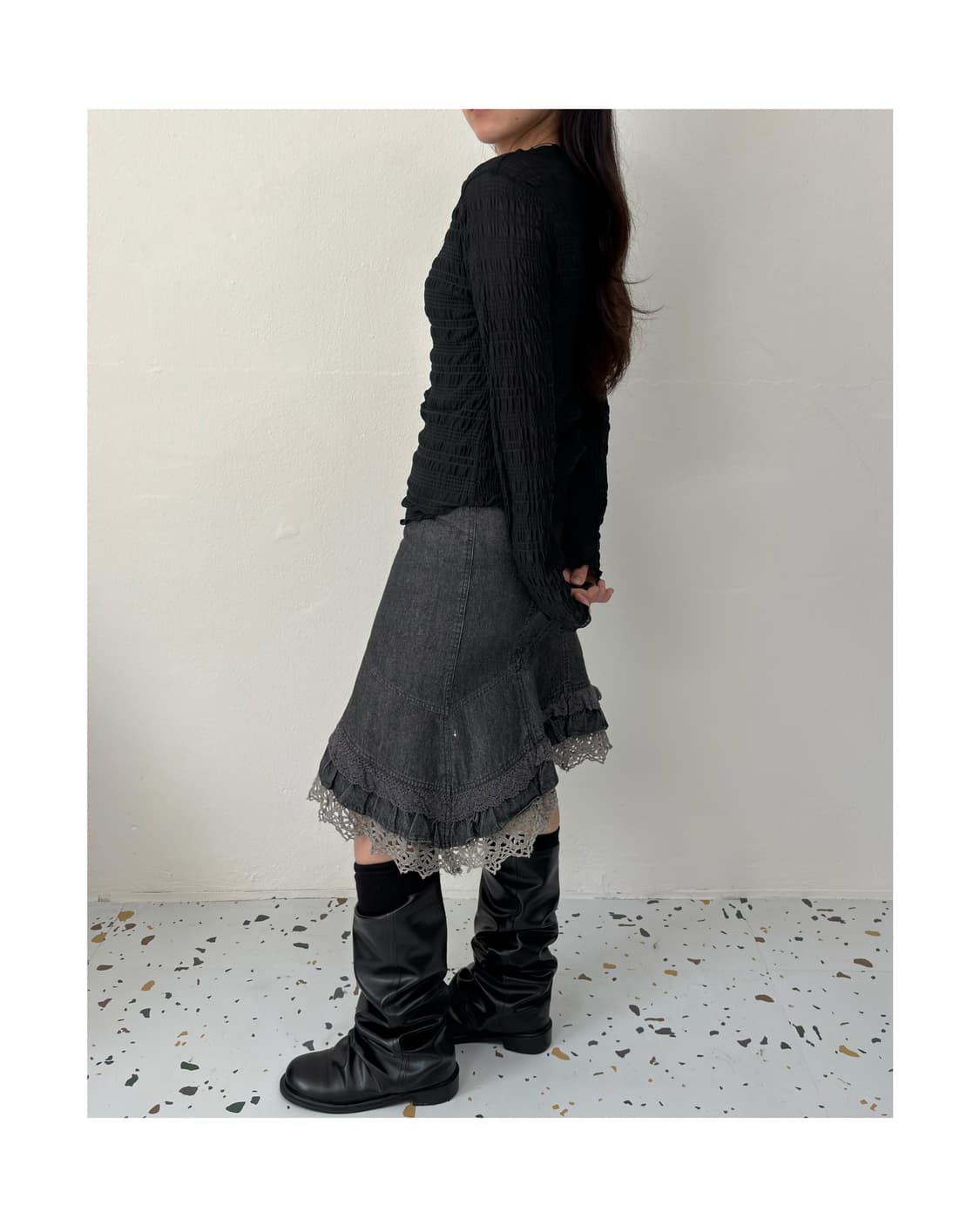 Lest rose 미디 스커트 상품이미지2