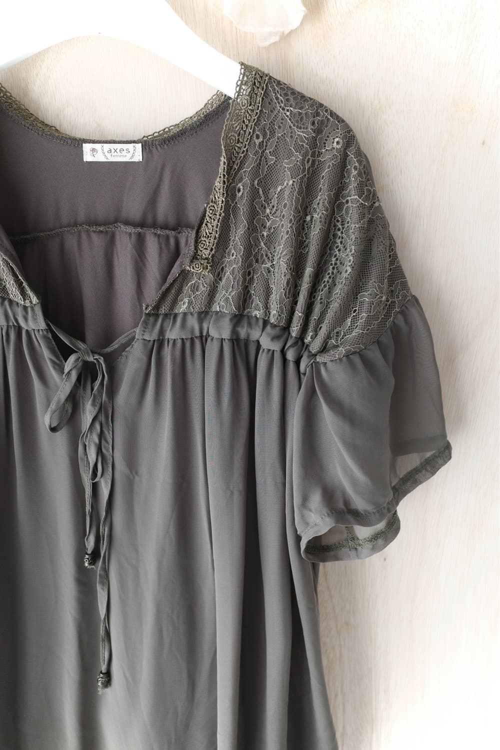 axes femme) shirring half blouse 상품이미지3