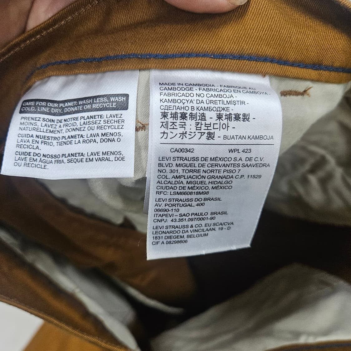 W30 리바이스 빈티지 브라운 치노팬츠  0602Y2 상품이미지4