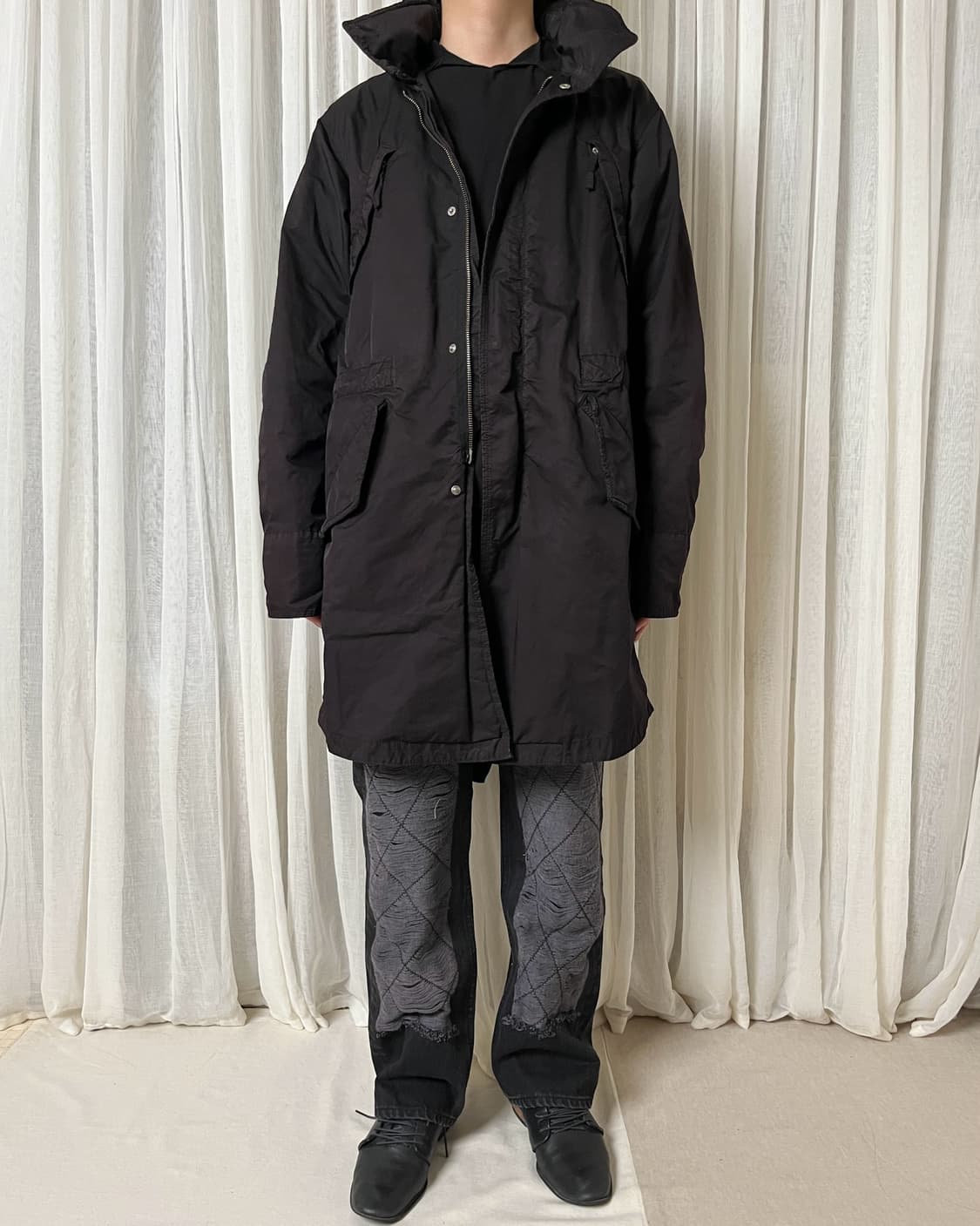 Y’s x Aspesi 피쉬테일 파카 요지야마모토 모즈코트 m-51 상품이미지9