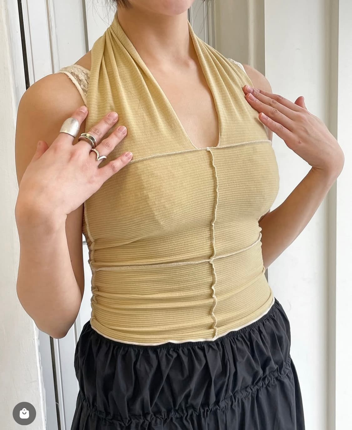 Cinder Halter Top yellow 상품이미지1