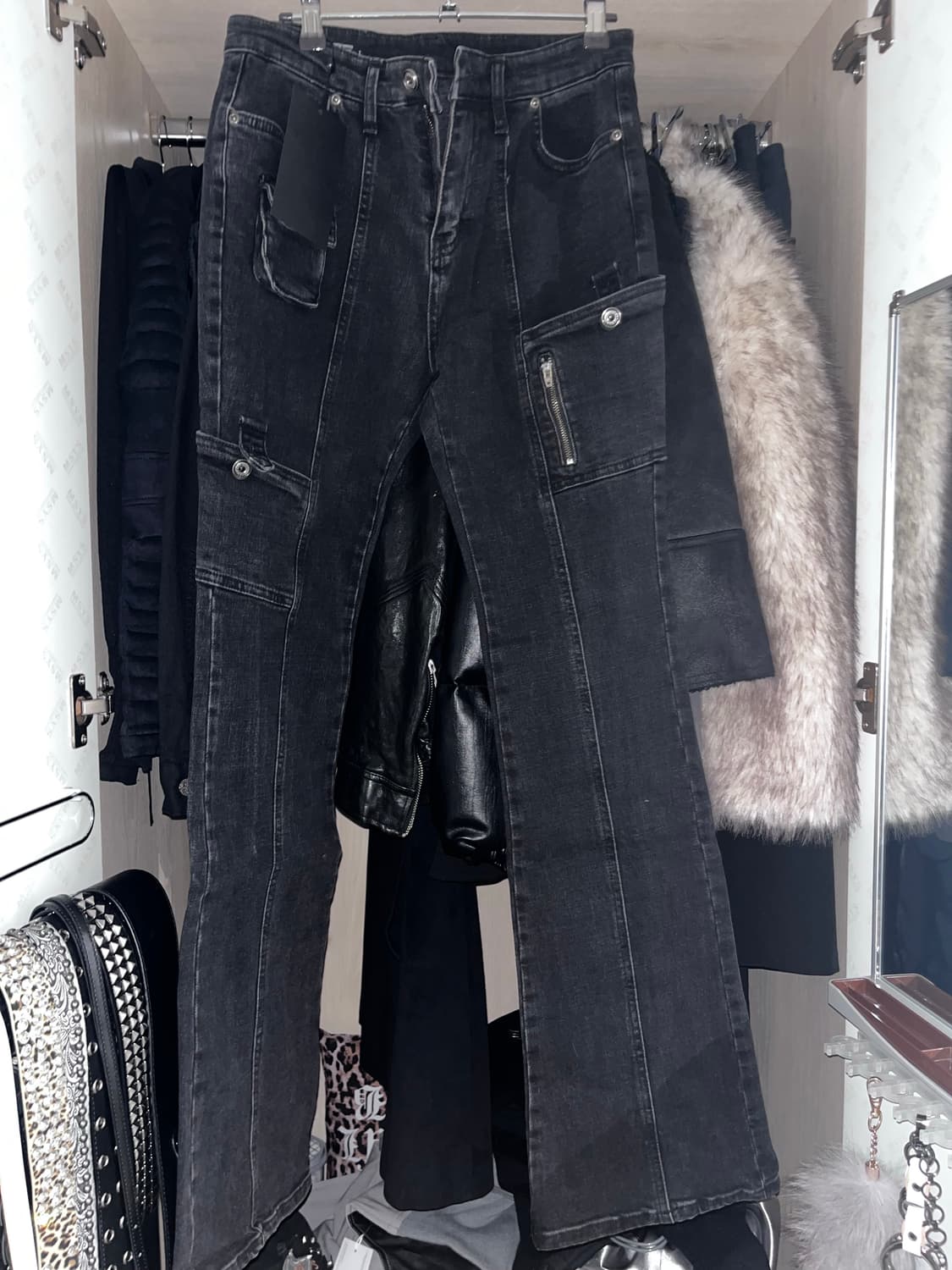 <새상품>보헴서 사이드 포켓 부츠컷 진 딥 그레이M 상품이미지2