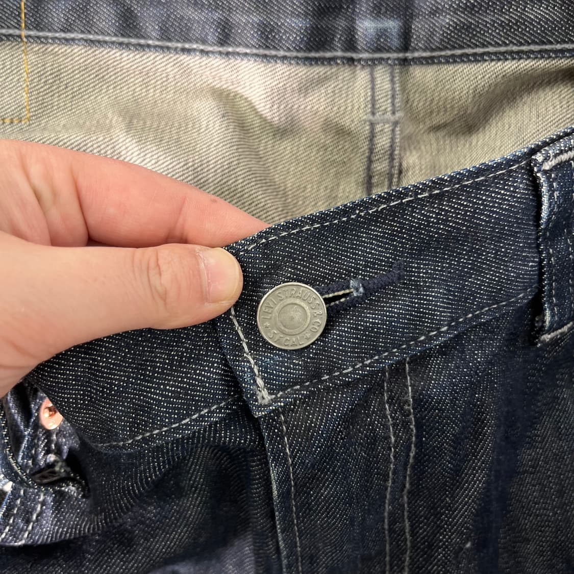 34 리바이스 504 흑청 데님 팬츠 상품이미지4