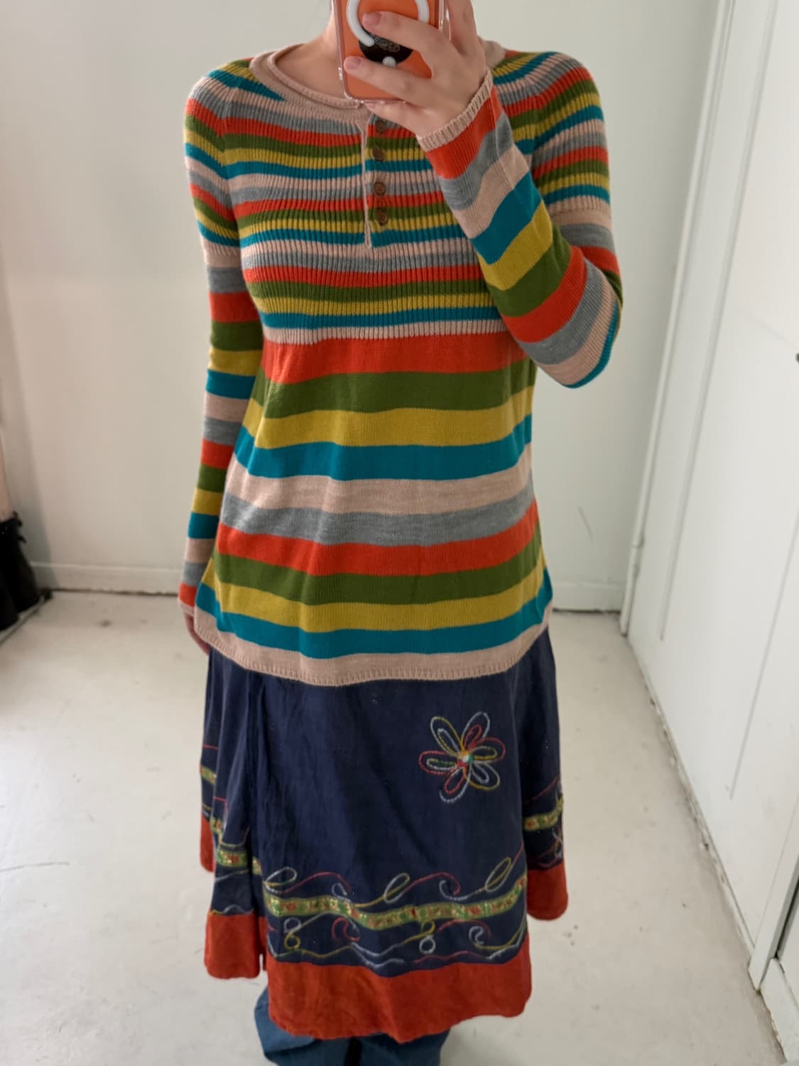 일본빈티지 모리 하구미 무지개니트 상품이미지2