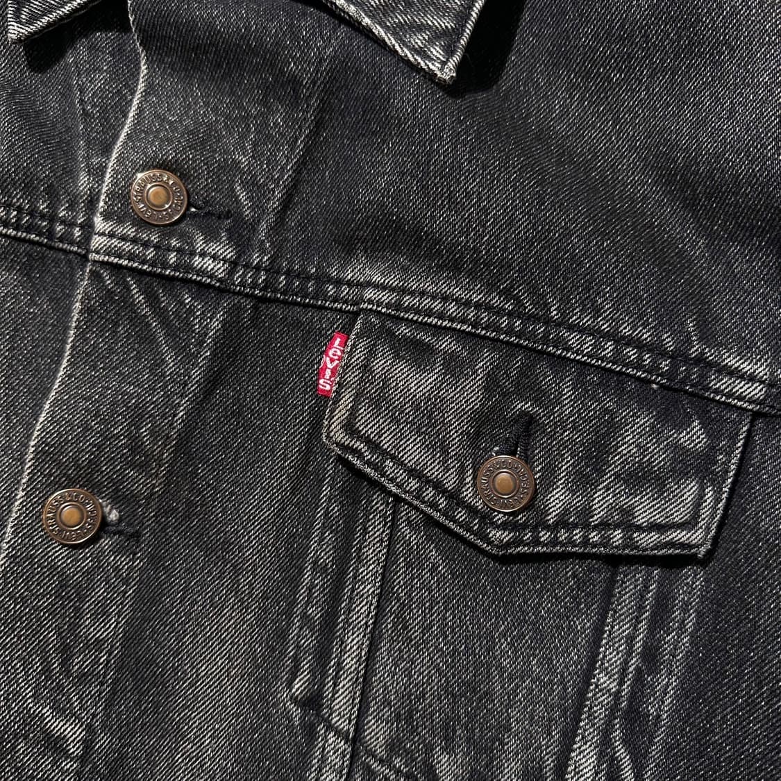 리바이스 90‘s 3세대 흑청 데님 트러커 자켓 상품이미지5