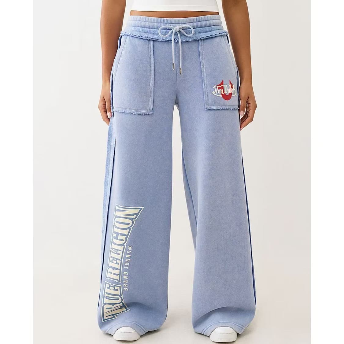 트루 릴리젼 X 본더치 워시드 와이드 스웻팬츠 상품이미지1