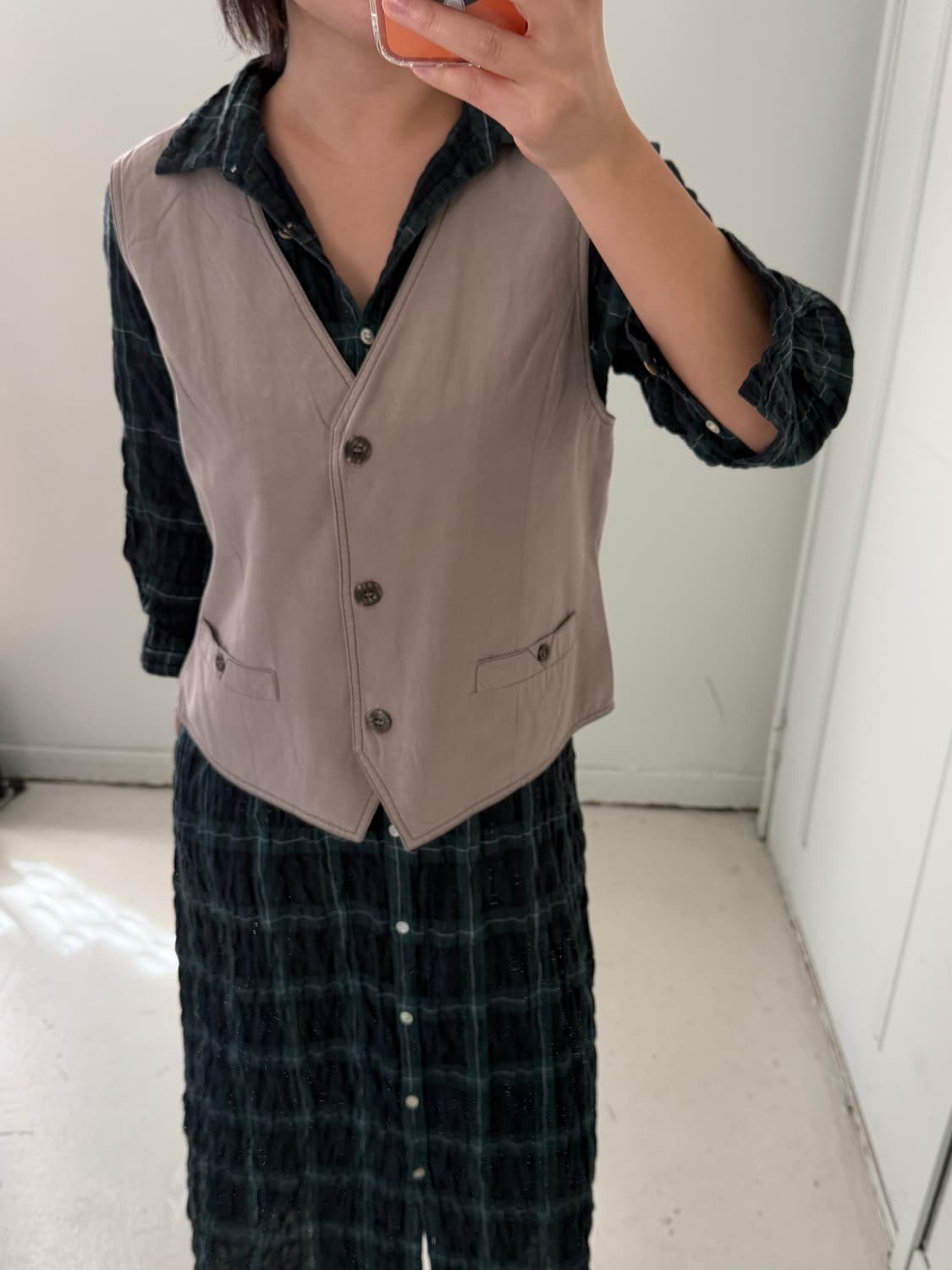 일본빈티지 실크 베스트 상품이미지2