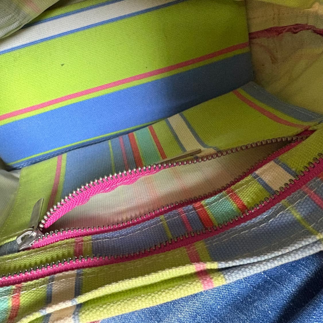 폴로 랄프로렌 빅포니 스트라이프 코튼 토트백 상품이미지5