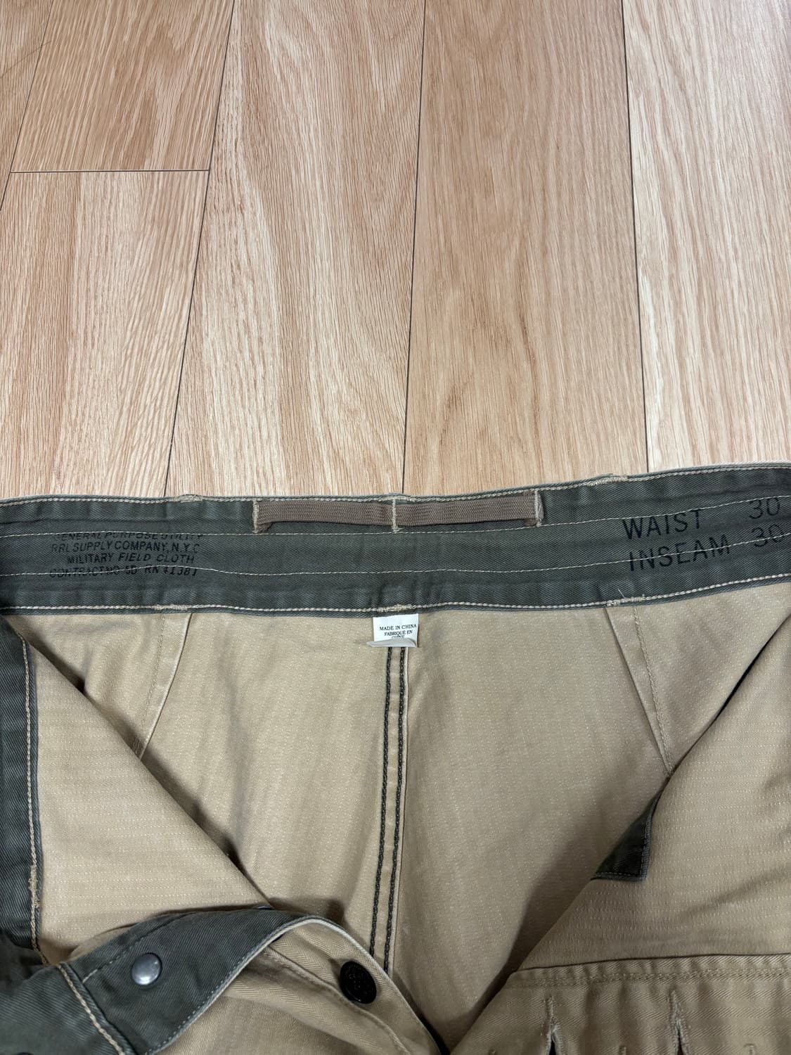 [30X30] RRL 헤링본 트윌 카고 팬츠 카키 상품이미지8