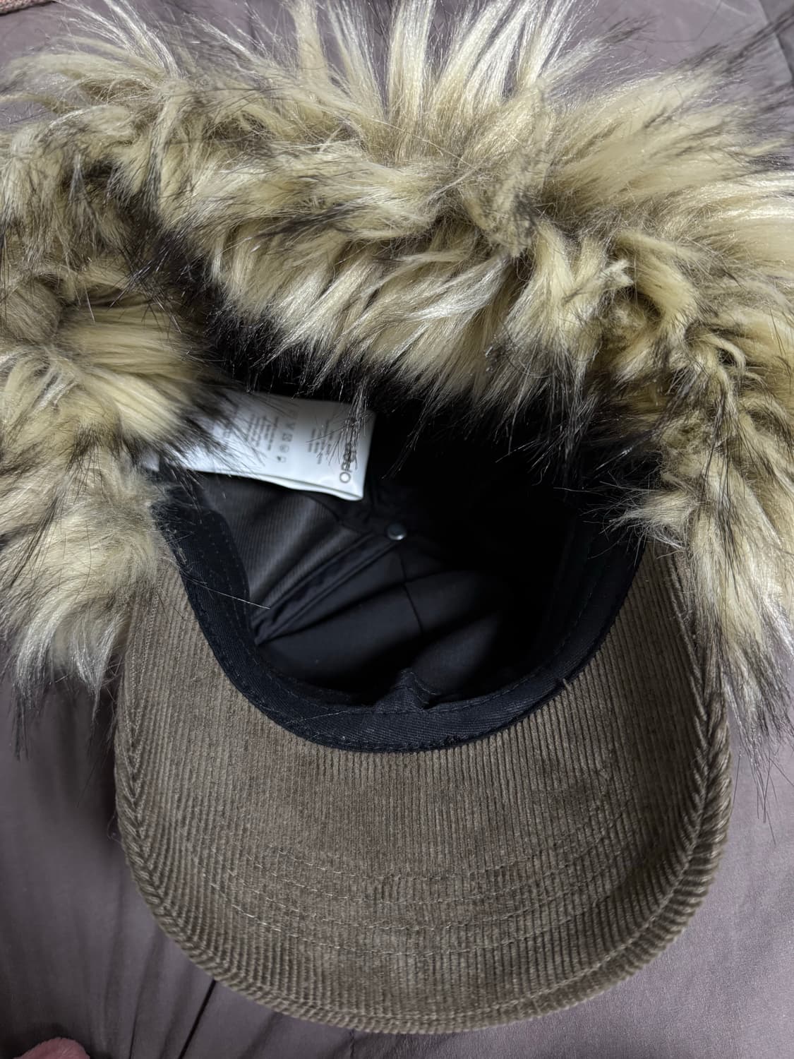 오픈 Yy 포우 퍼 코듀로이 이어플랩 캡 카키  상품이미지2