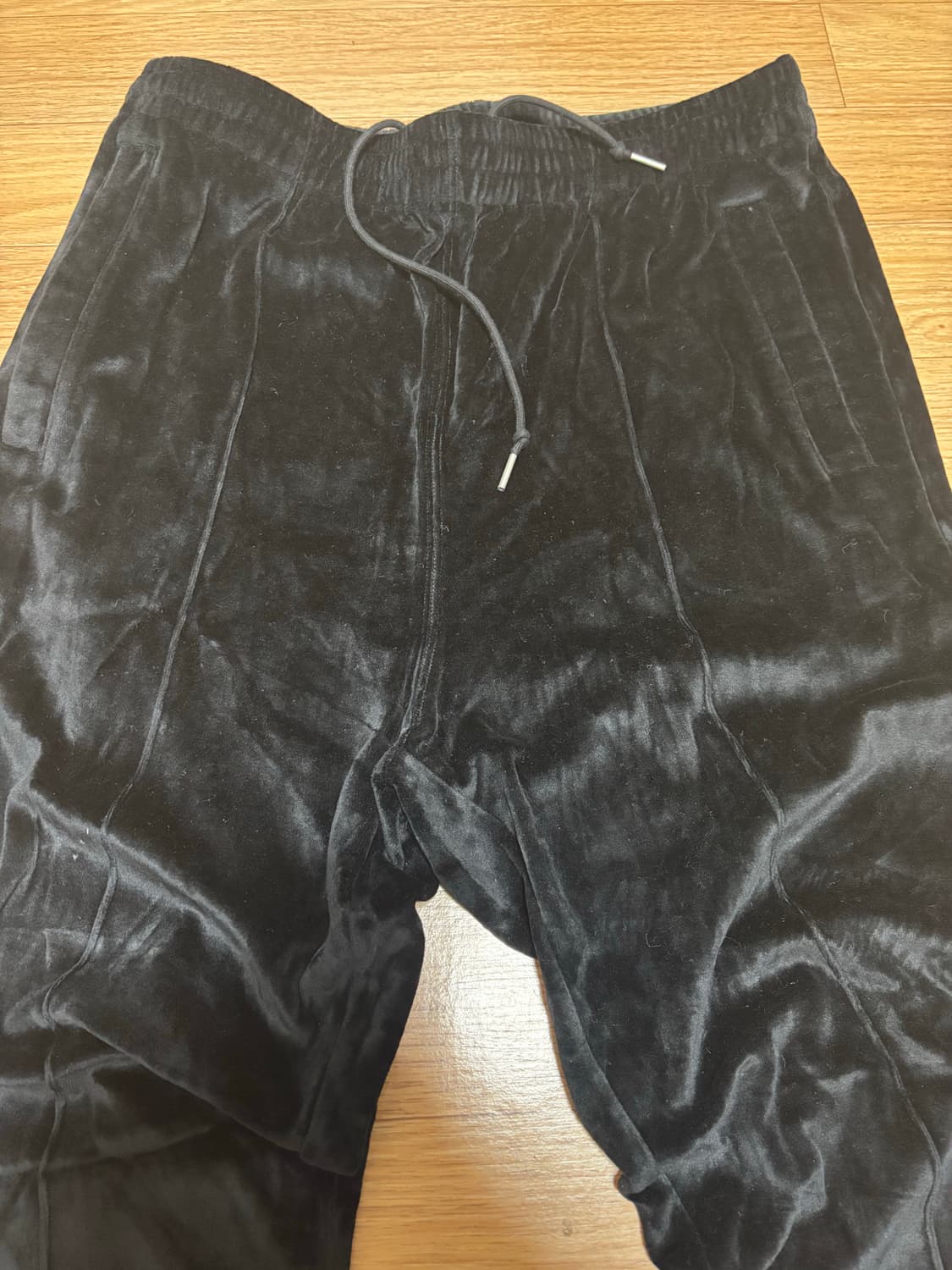 브라운야드 벨벳 트레이닝 바지 블랙 상품이미지2