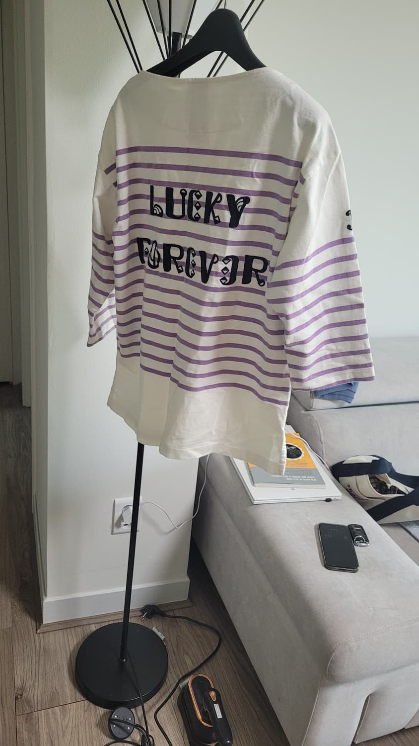 럭키슈에트  입술넥  칠부 면티-Free사이즈 상품이미지2