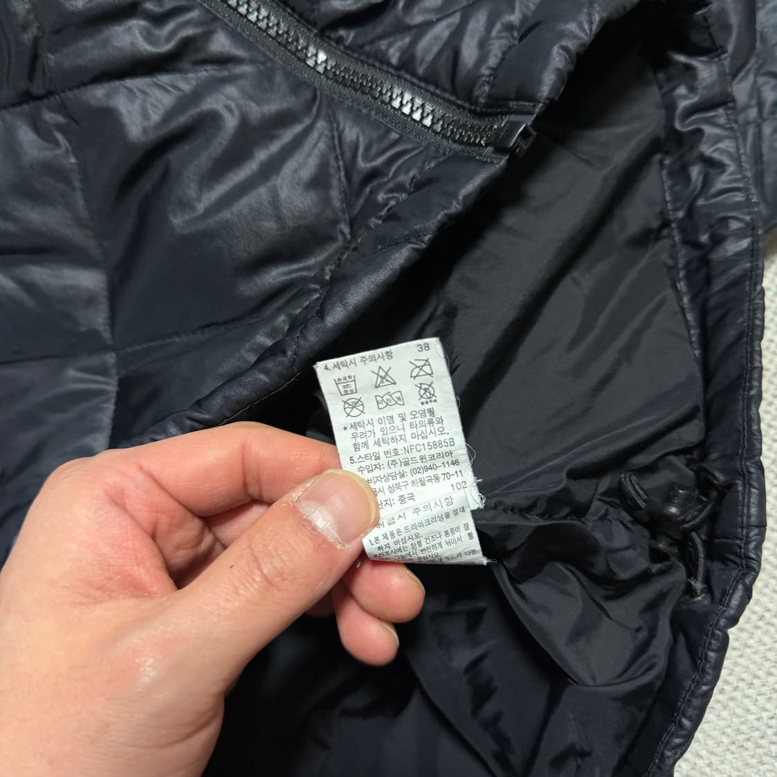 노스페이스 다이아몬드 퀄팅 600 경량패딩 상품이미지4