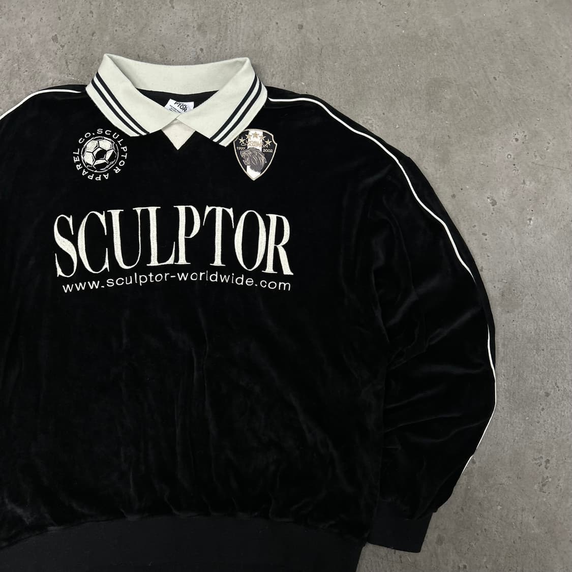 스컬프터 벨루어 벨벳 긴팔 져지[1595] 상품이미지3