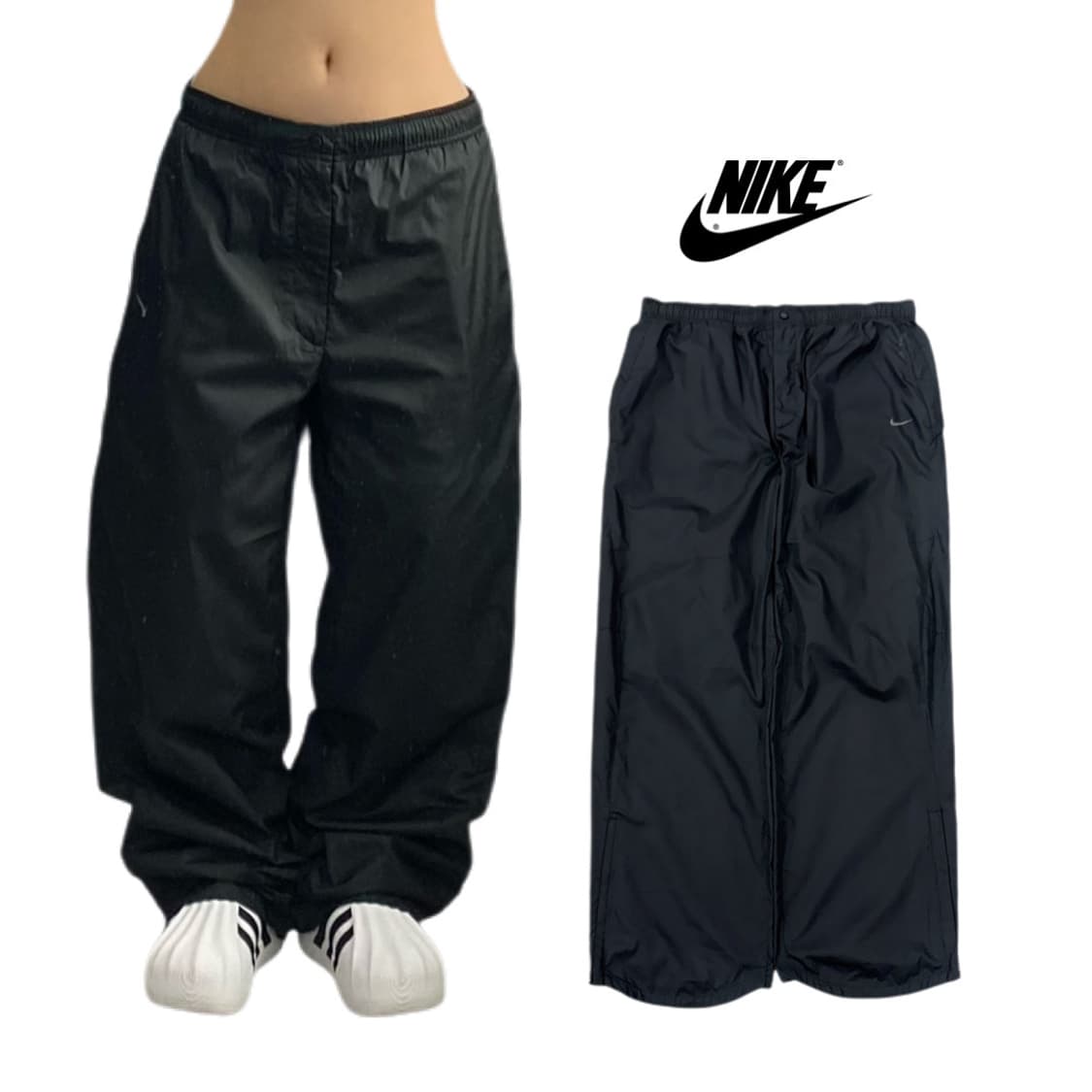 나이키 00s 스우시 올드스쿨 와이드 바람막이 트랙팬츠 상품이미지1