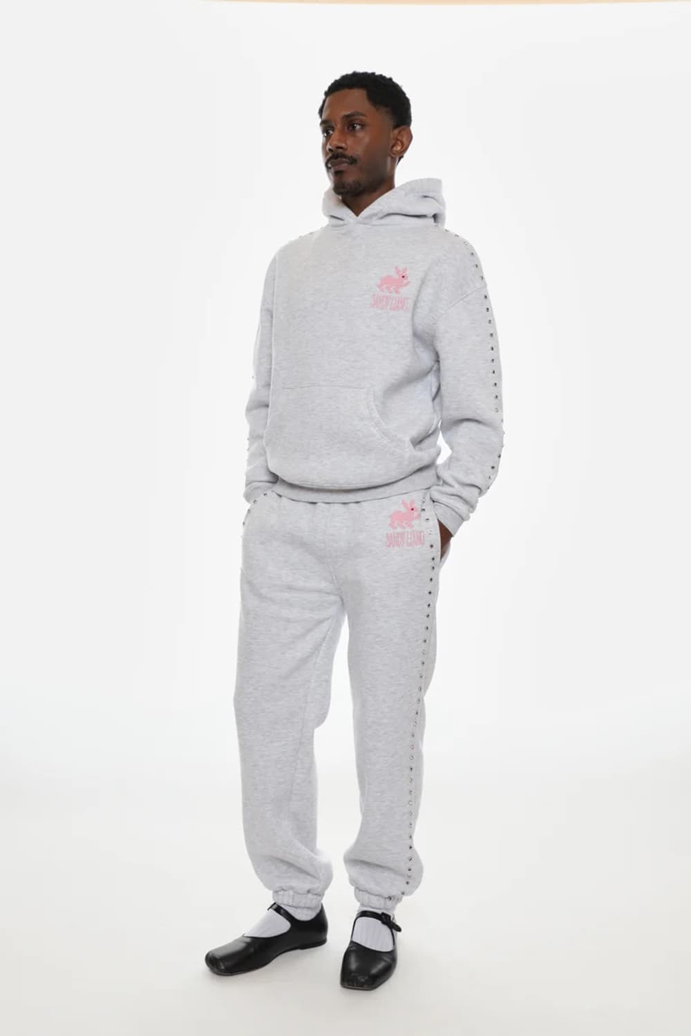 [XS,S,M]샌디리앙 26ss MUNG BEAN 스터드 후드티 상품이미지5