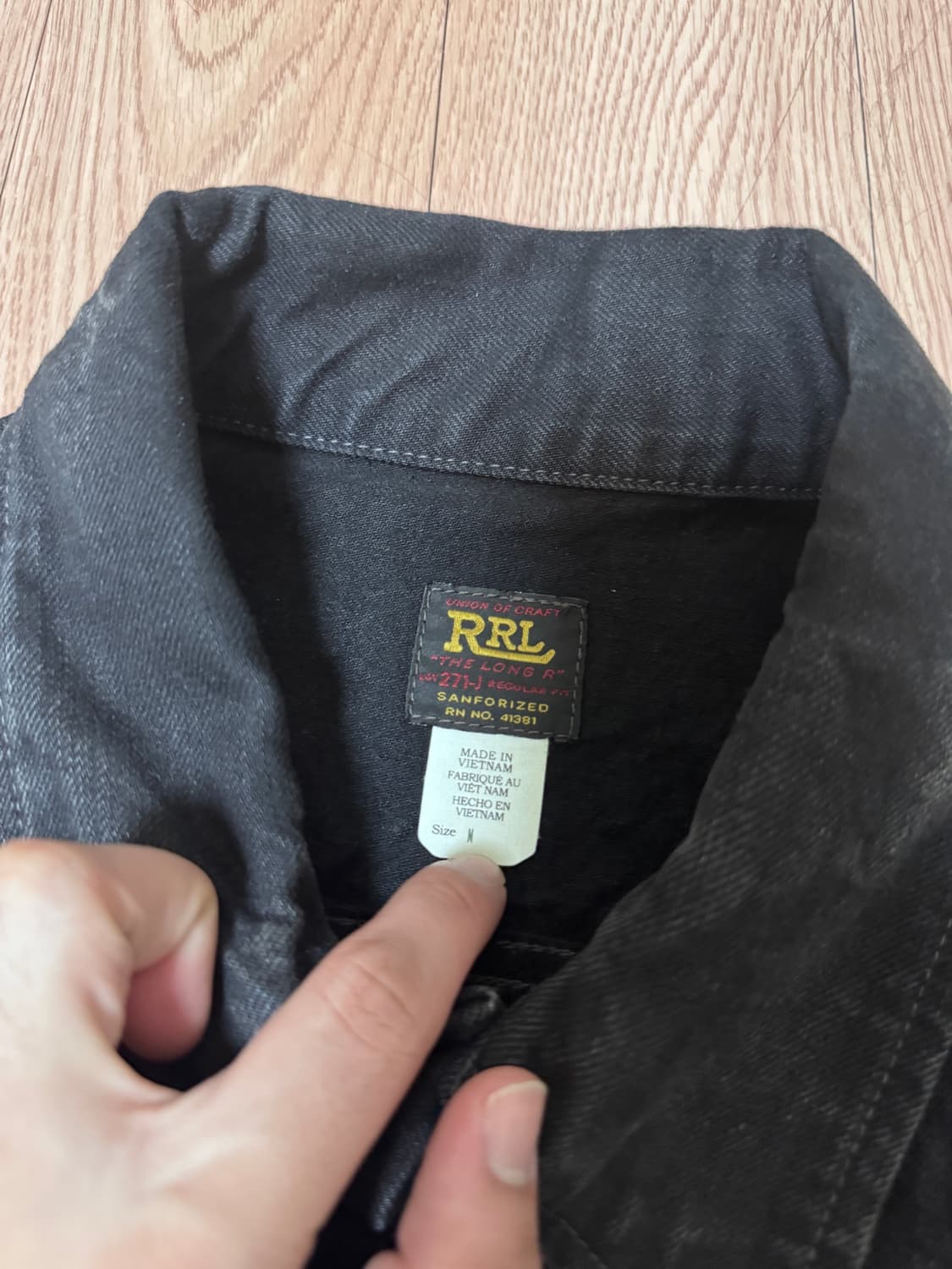 RRL 더블알엘 Lot.271 블랙 트러커 자켓 M 상품이미지4