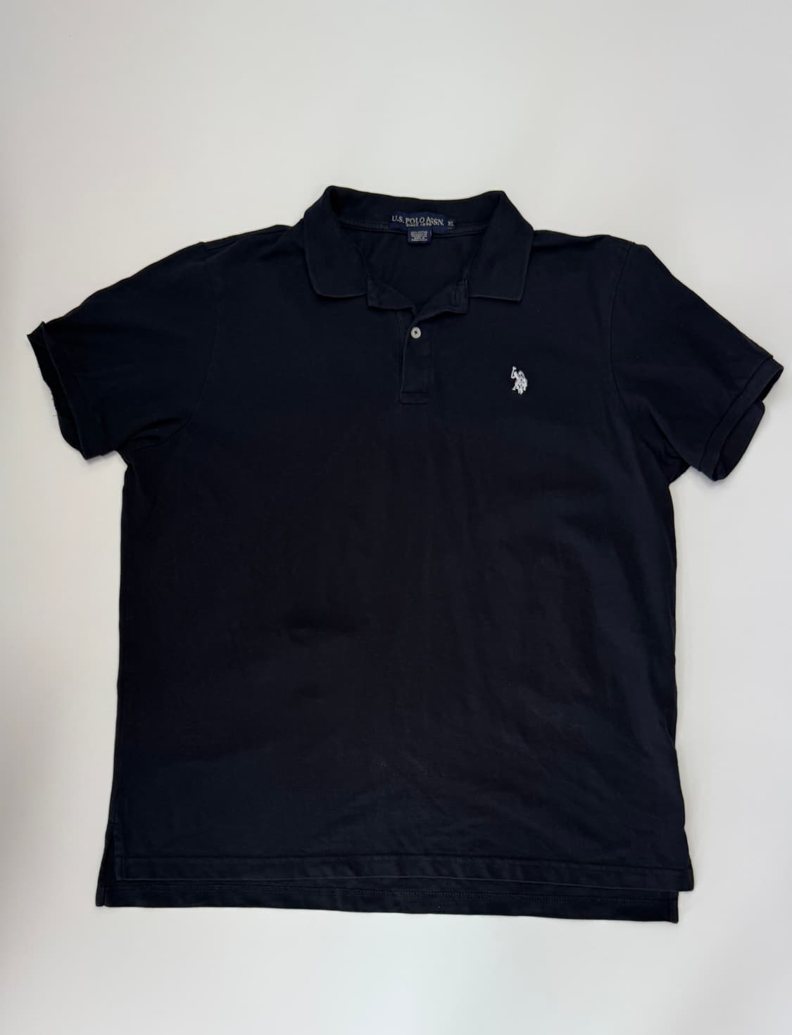 US 폴로 블랙 오버핏 반팔 카라 티셔츠 XL~~2XL 상품이미지1