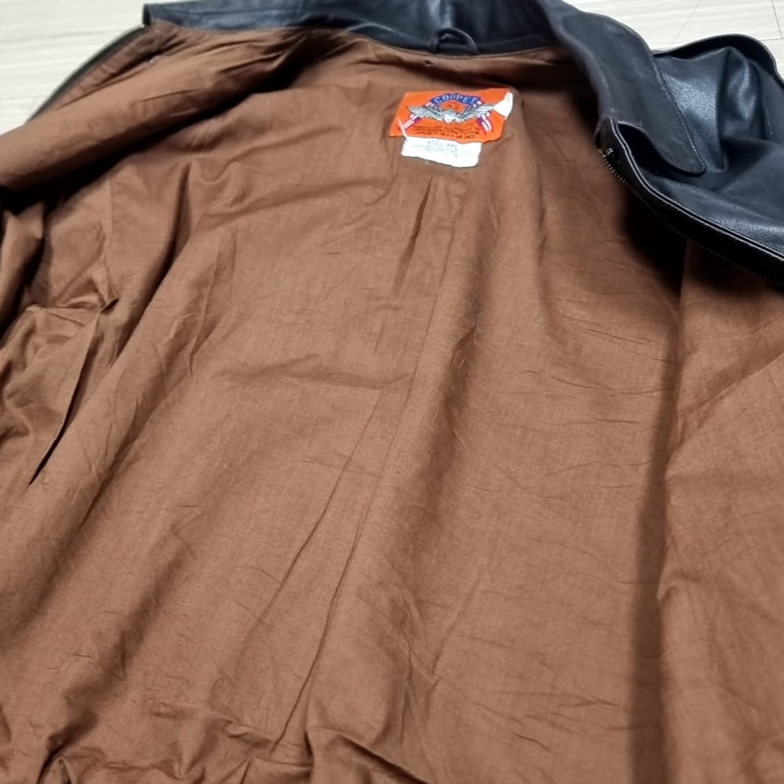 미제 usa cooper 쿠퍼 군납a-2 가죽 항공 점퍼(48) 상품이미지3