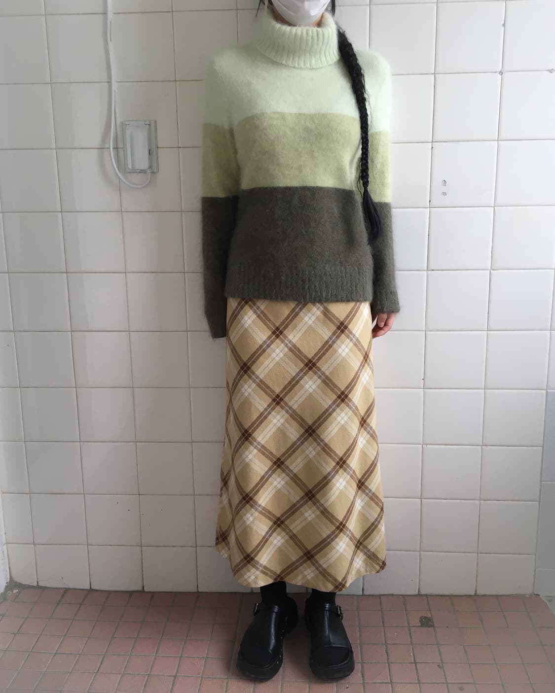 angora woolen High neck knit 상품이미지4