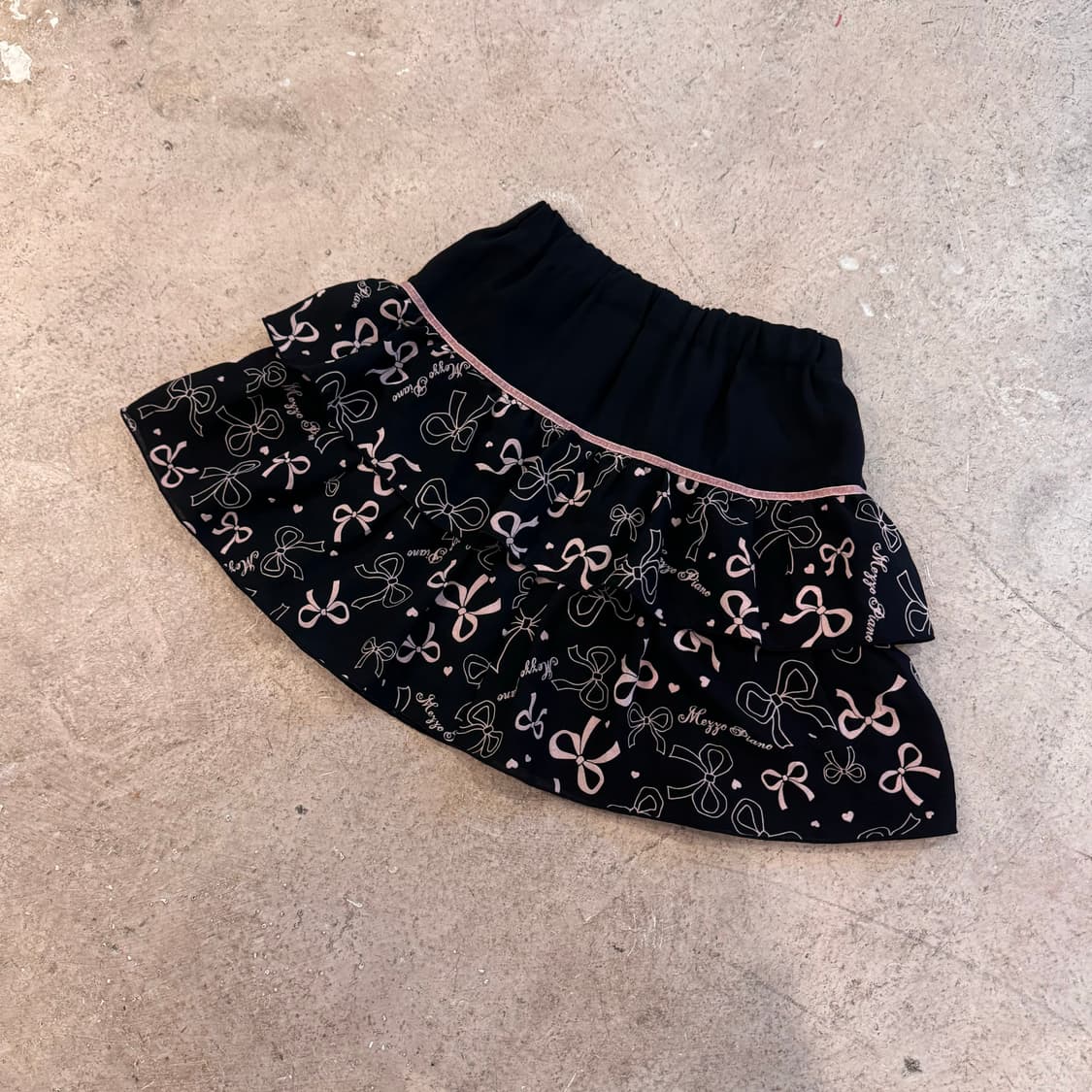 MEZZO PIANO 리본 프린팅 스커트 상품이미지5