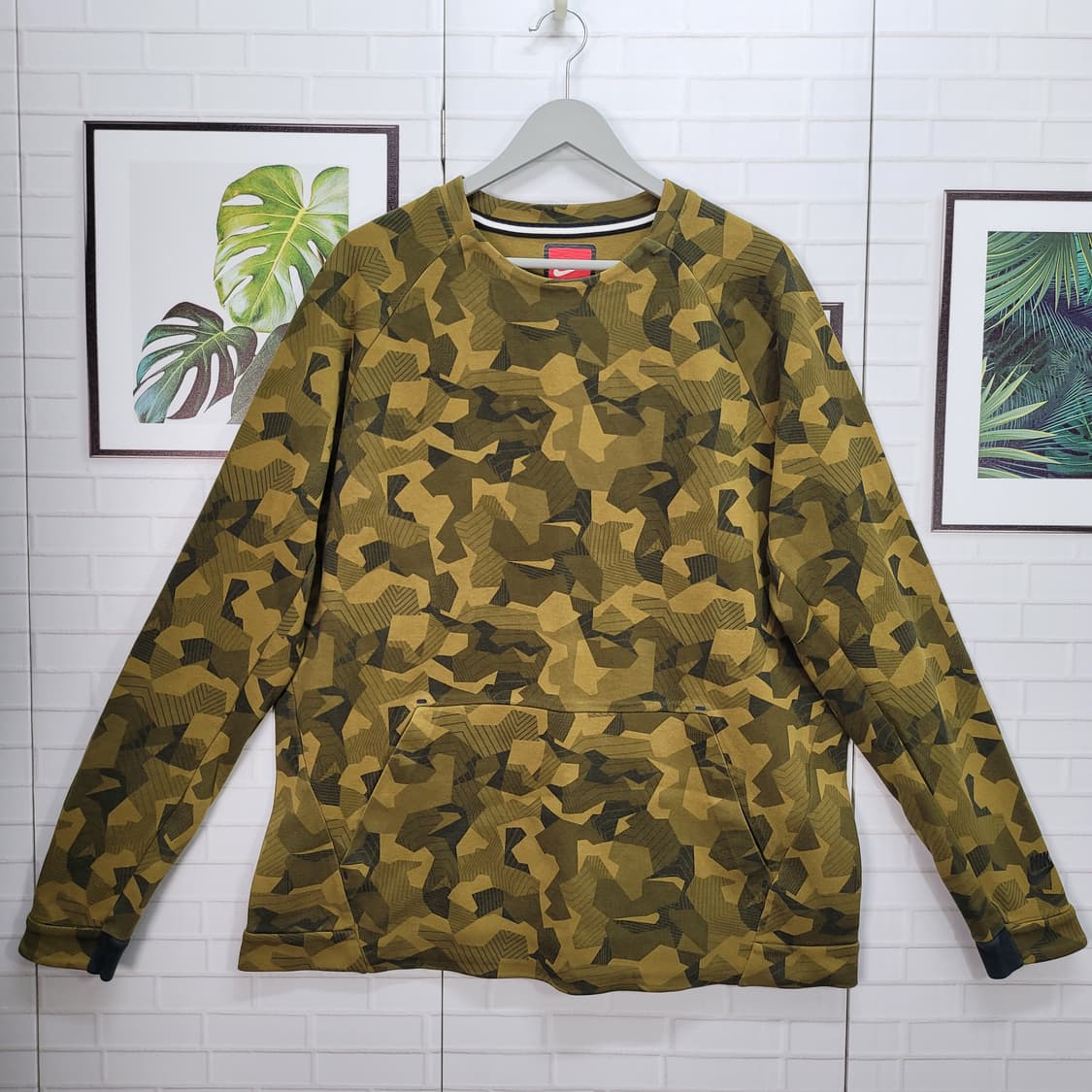 나이키 테크 플리스 카모 블랙 맨투맨 스웻셔츠 XL사이즈 상품이미지1