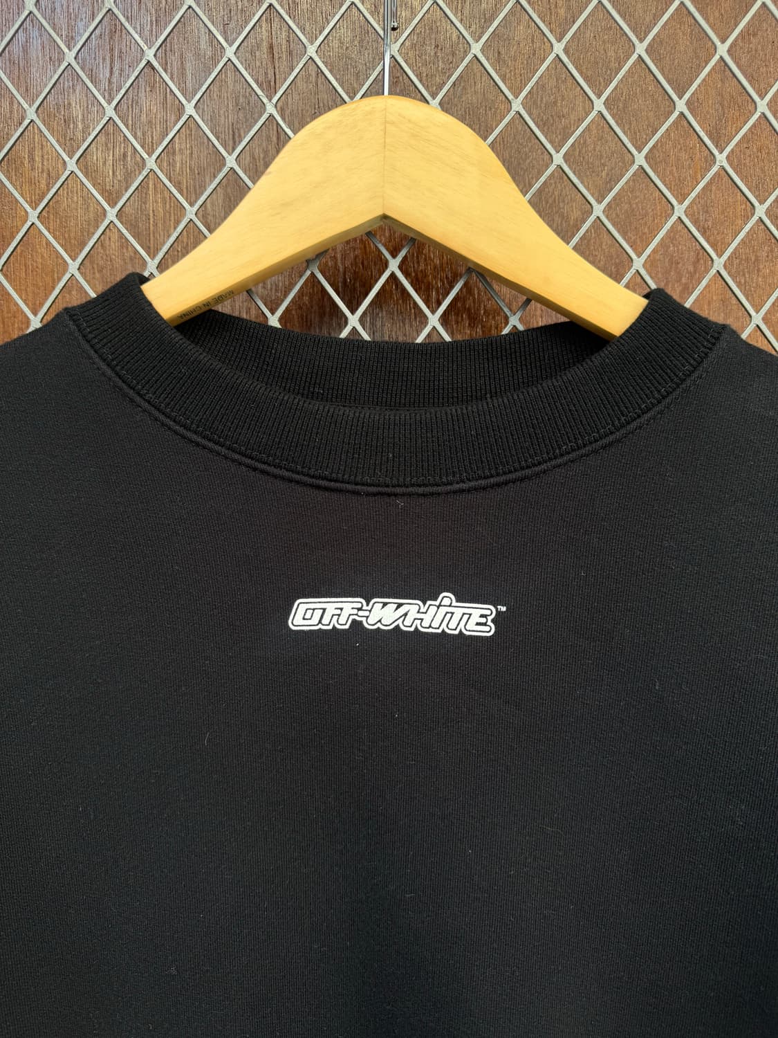 오프화이트 off white 마커애로우 로고 블랙 맨투맨 티셔츠 S 상품이미지3