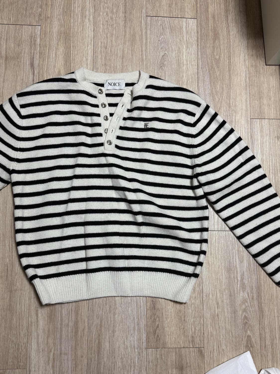 [M] 노이스 스트라이프 니트 아이보리 상품이미지2