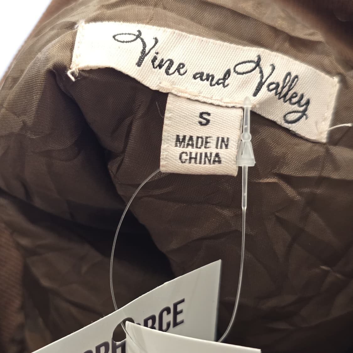 브라운 사틴 야구점퍼 S Vine & Valley 스타디움 재킷 상품이미지3