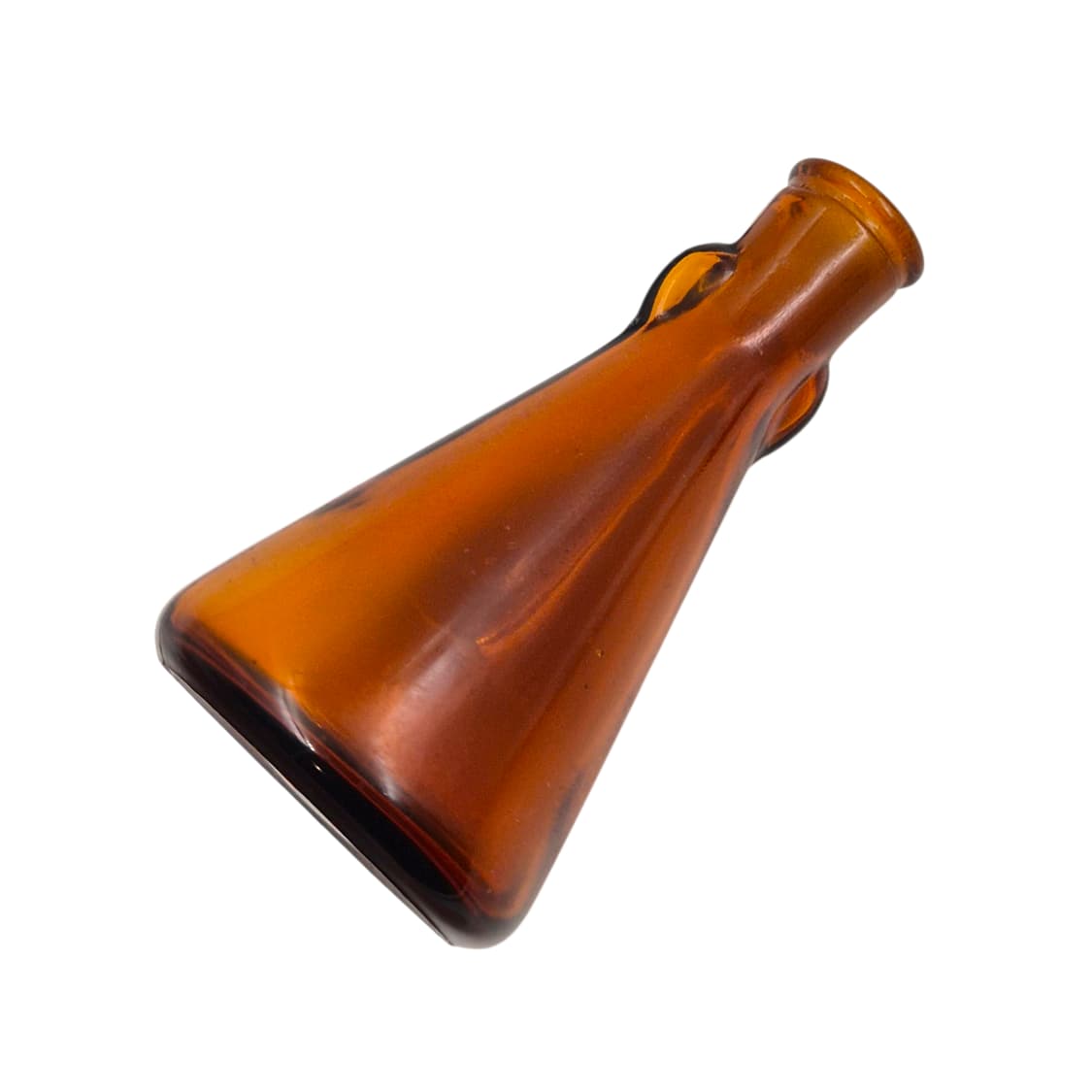 80s 핸드블로운 엠버 보들 하트&클로버 1p 상품이미지5