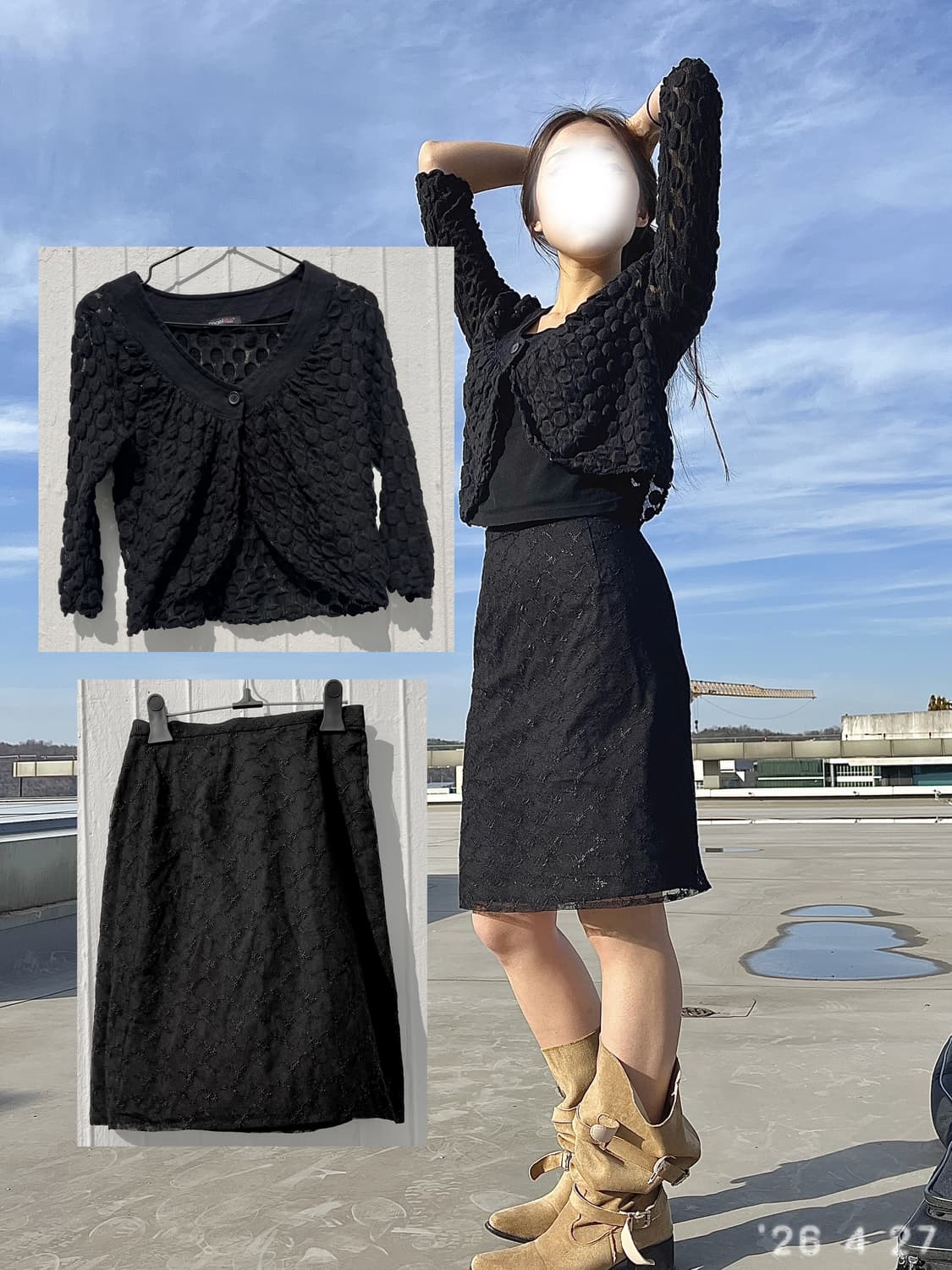 Patterned short cardigan 패턴 숏 가디건 상품이미지6