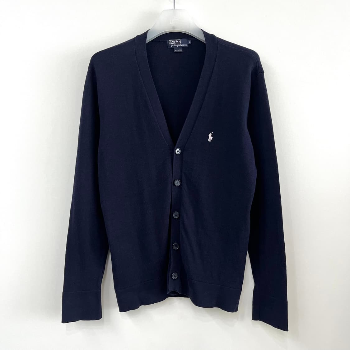 폴로 랄프로렌 화이트 포니 네이비 니트 가디건 상품이미지2
