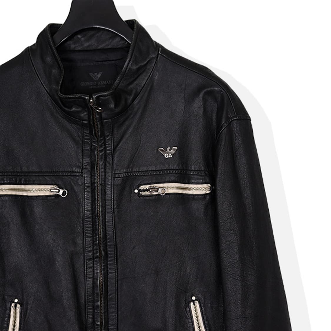 아르마니 꼴레지오니 비건 레더 자켓 (XL) MAT68 상품이미지3