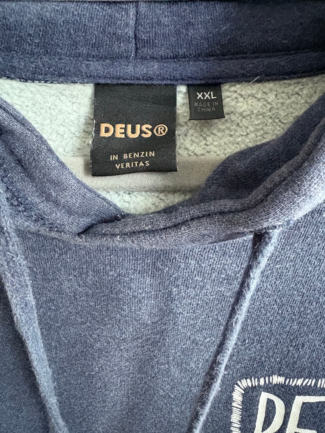 (XXL) 데우스 엑스 마키나 네이비 로고 후드 상품이미지4