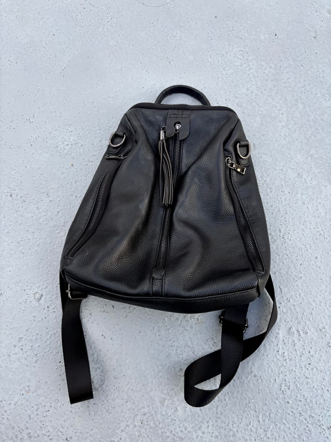 “Vintage”00’s 3Zipper Detail Leather Bag 상품이미지1