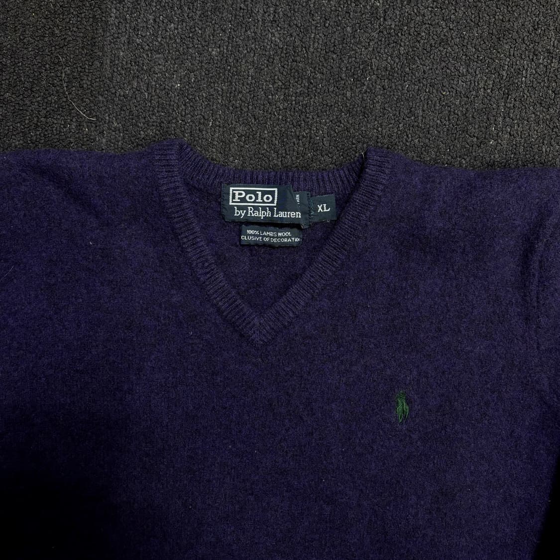 폴로 여성용 램스울 퍼플 니트 XL 상품이미지5
