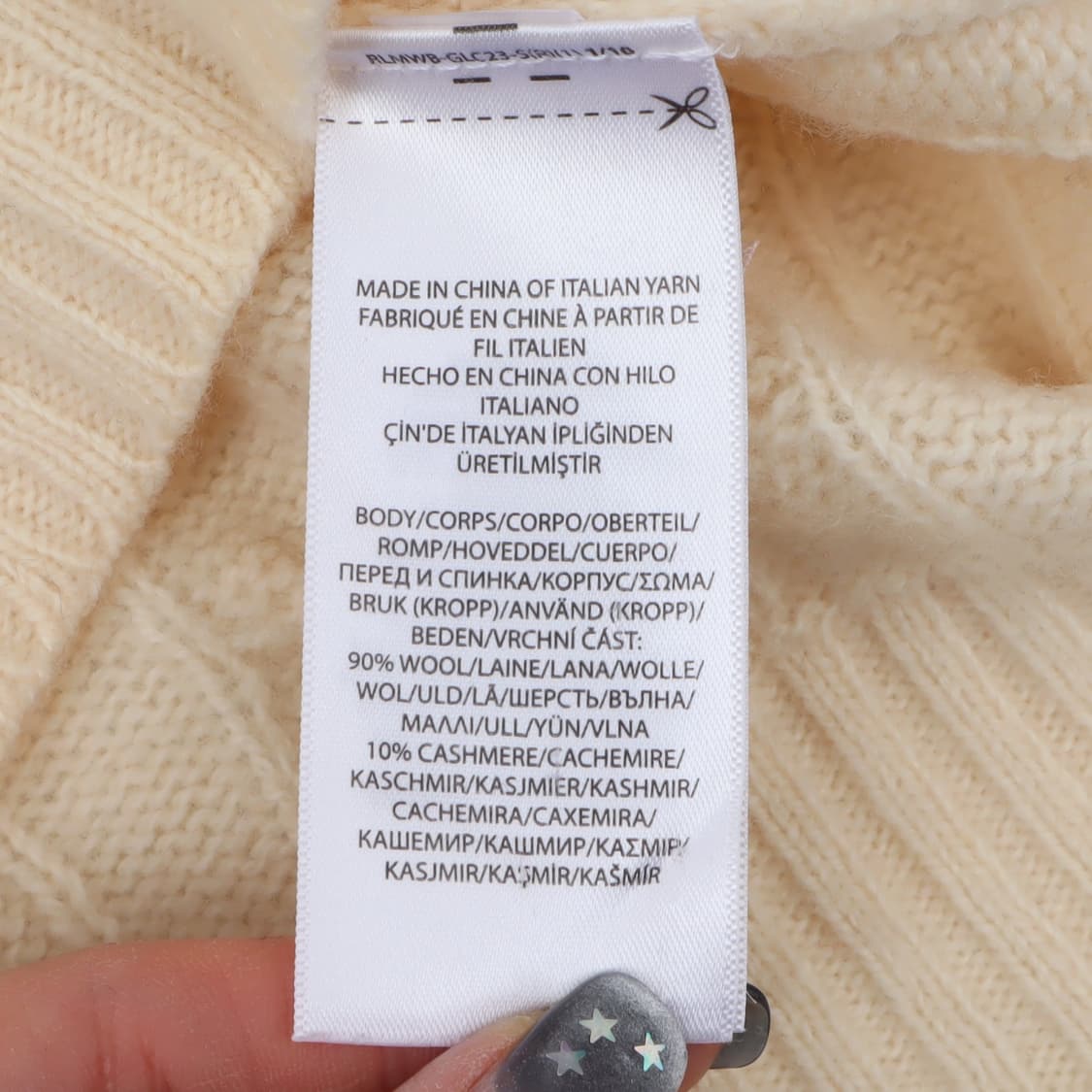 폴로 랄프로렌 크림 울 캐시미어 케이블 니트 상품이미지9