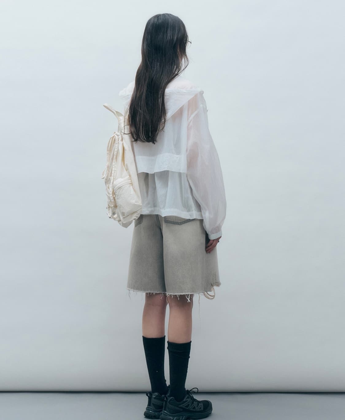 몽돌 시어 후드 윈드 브레이커 화이트 MDJP020WHITE 상품이미지2