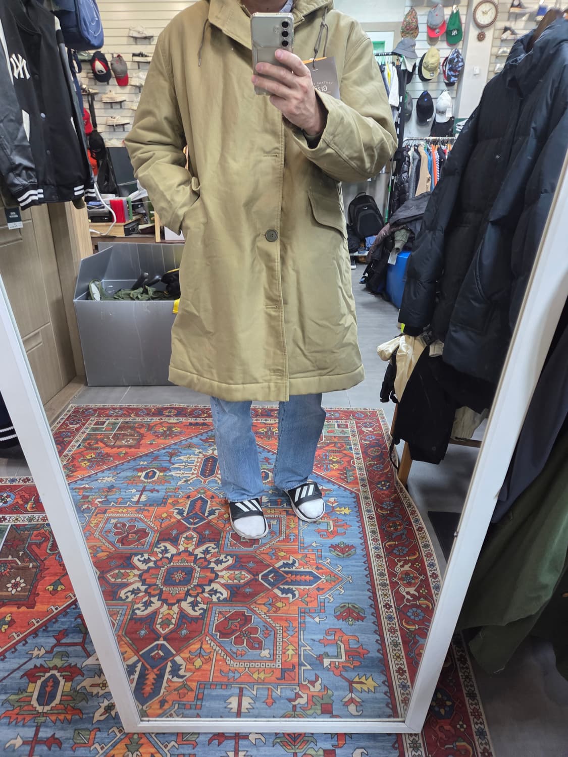 Gizemo 알파카 밀리터리 헤비웨이트 야상 코트 42 대략 L xl 상품이미지8