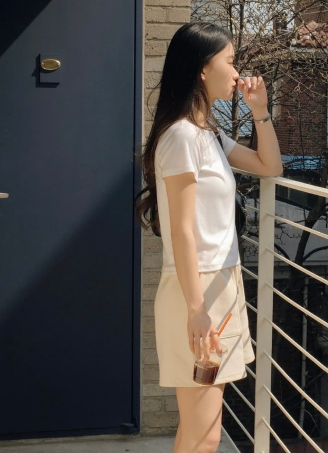 (미개봉, 새상품) 98도씨 텐션 스탠다드 크롭 반팔티 화이트 상품이미지3