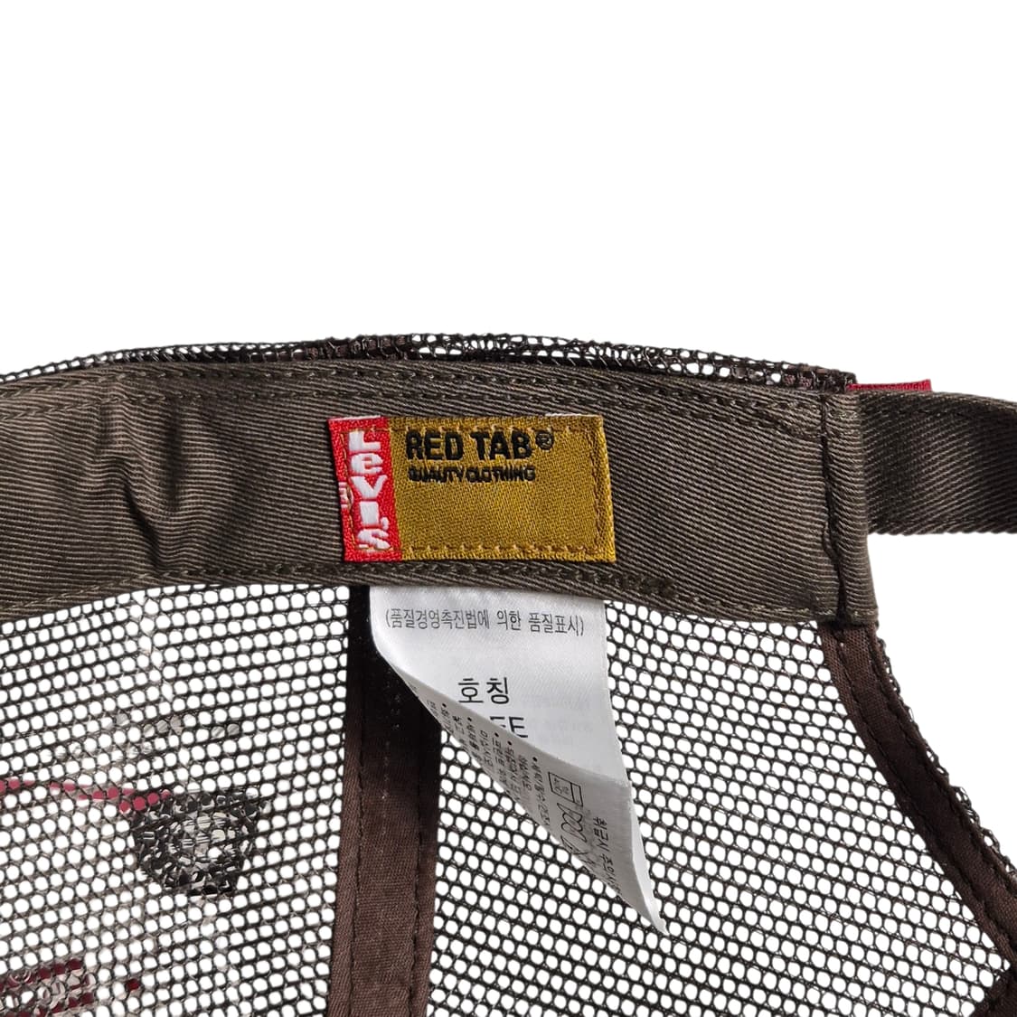 Levi's) 00's 데드스탁 리바이스 배트윙 로고 볼캡 카키/브라운 상품이미지6